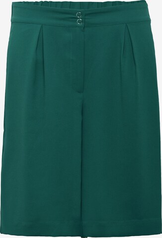 SHEEGO Loose fit Pleat-Front Pants in Green: front