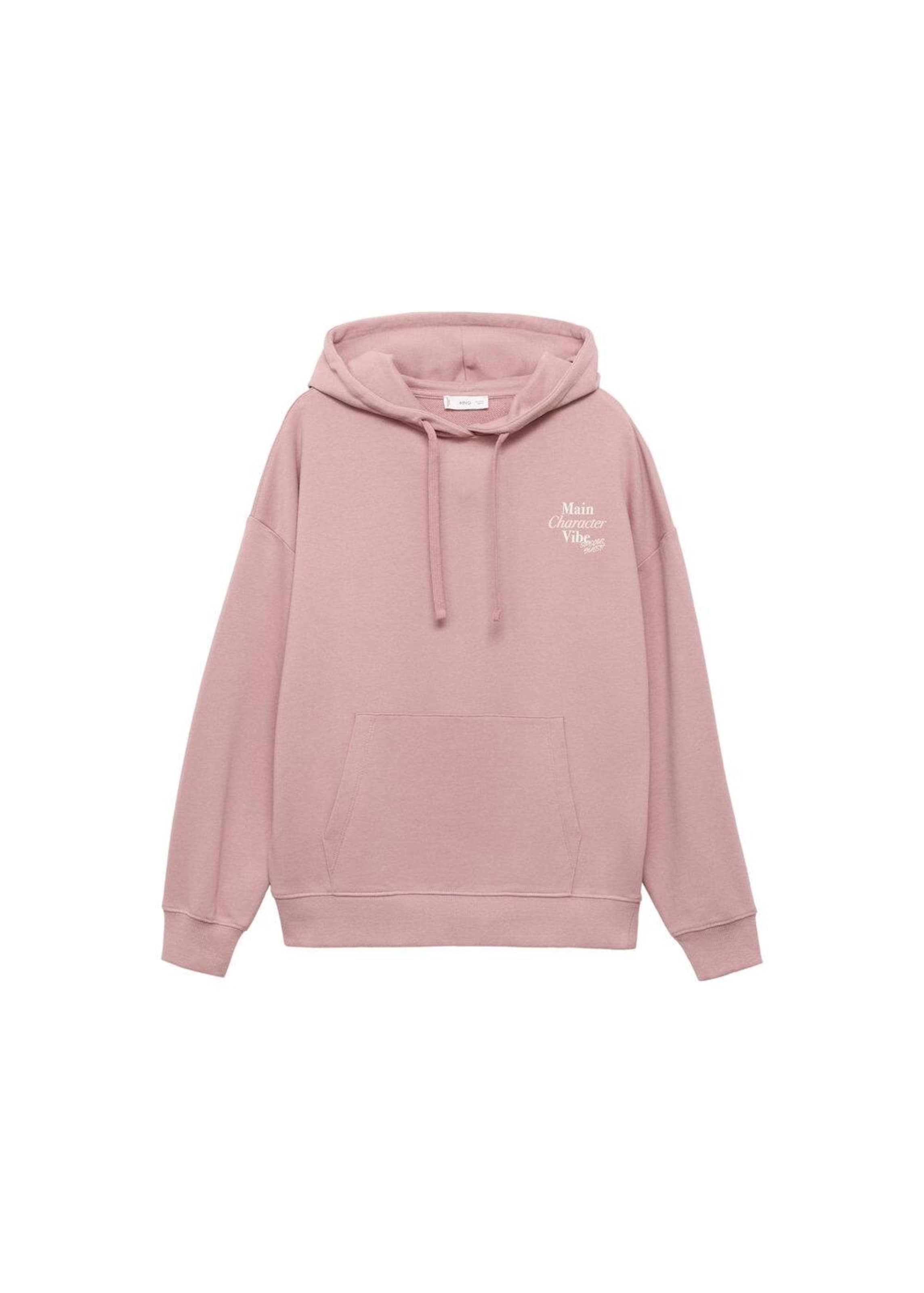 MANGO TEEN Μπλούζα φούτερ 'Main' σε ροζ: μπροστά