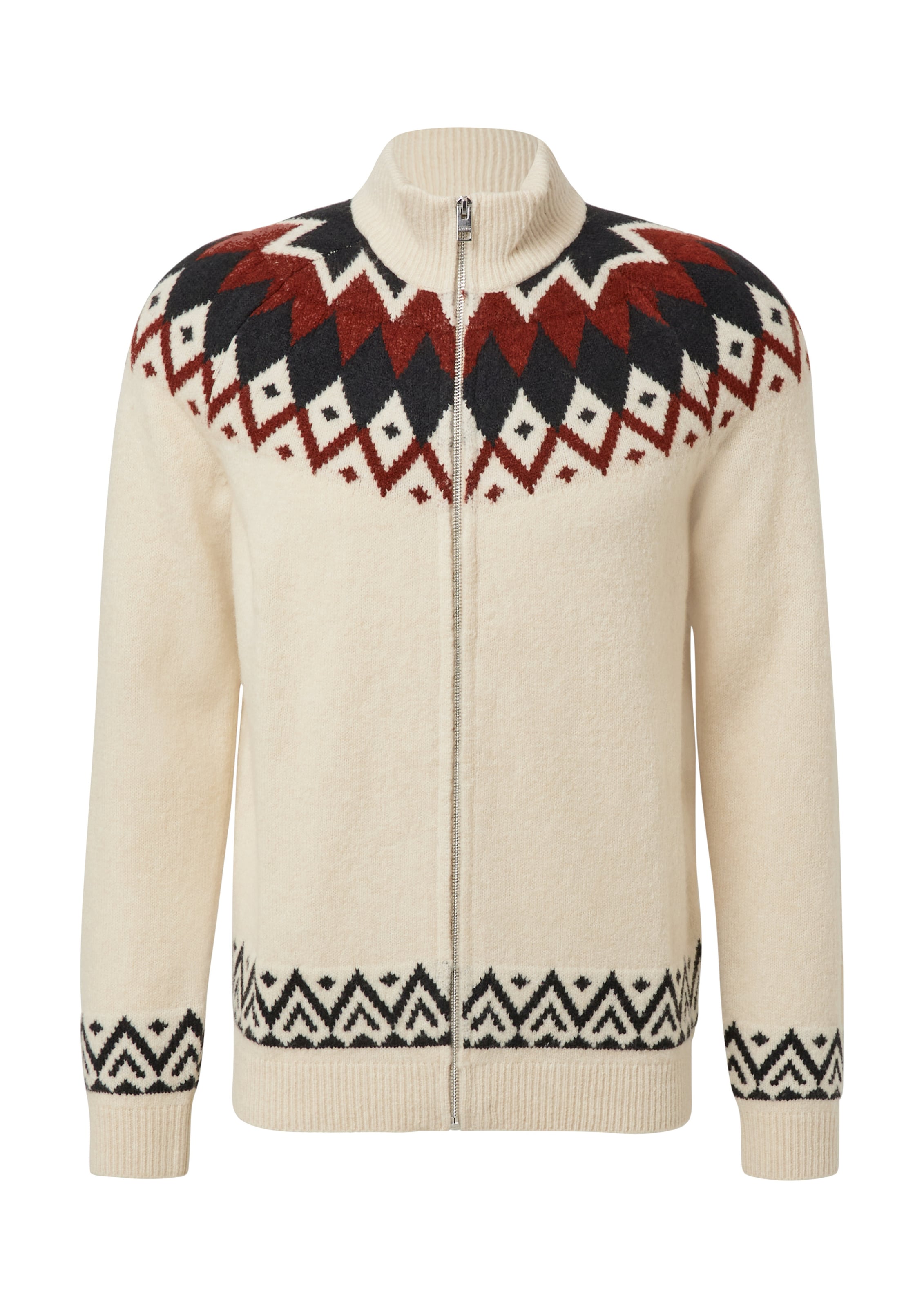 s.Oliver Gebreid vest in Beige: voorkant