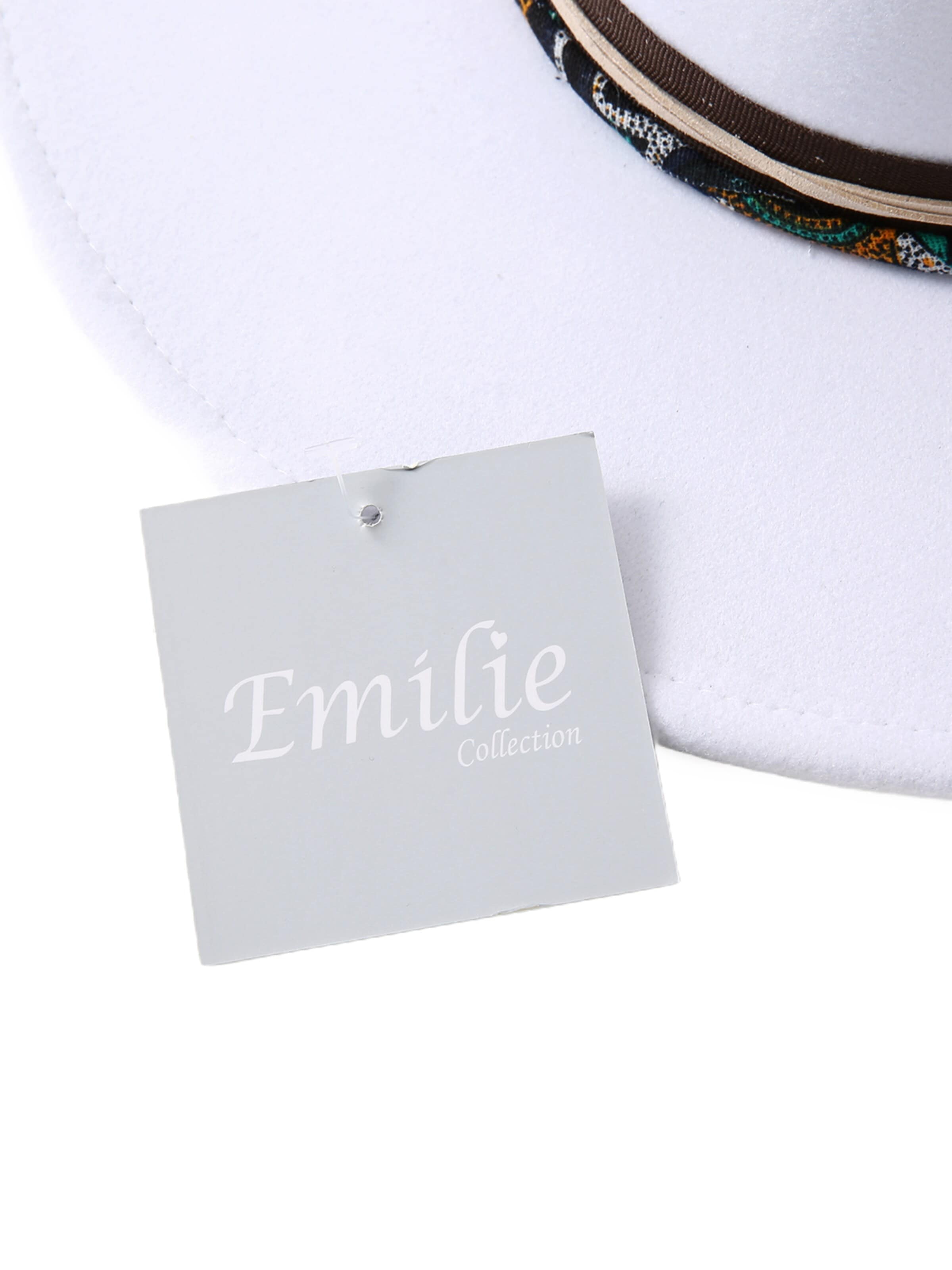 Cappello 'Fedora' di Emilie collection in bianco