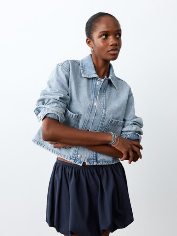 Veste mi-saison MANGO TEEN en bleu : devant