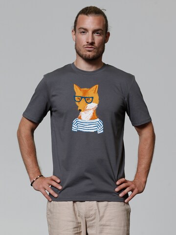 T-Shirt ' Fuchs ' Watapparel en gris : devant