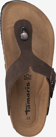 TAMARIS T-Bar Sandals in Brown