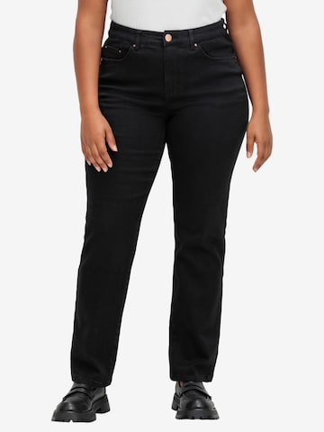 SHEEGO Regular Jeans in Black: front