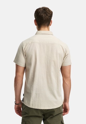 INDICODE JEANS Regular fit Button Up Shirt 'Maribo' in Beige