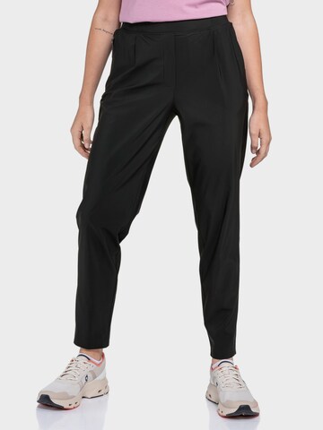 Effilé Pantalon fonctionnel 'Calmay' Schöffel en noir : devant