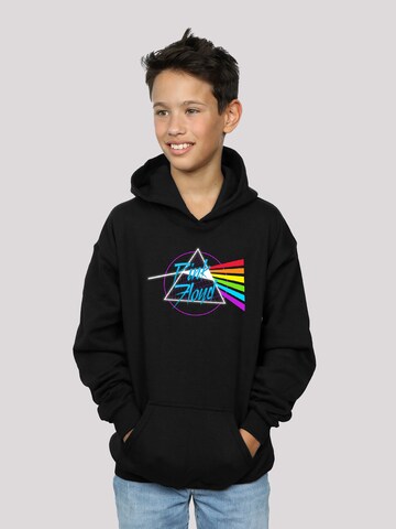 F4NT4STIC Sweatshirt 'Pink Floyd Neon Dark Side' in Black: front