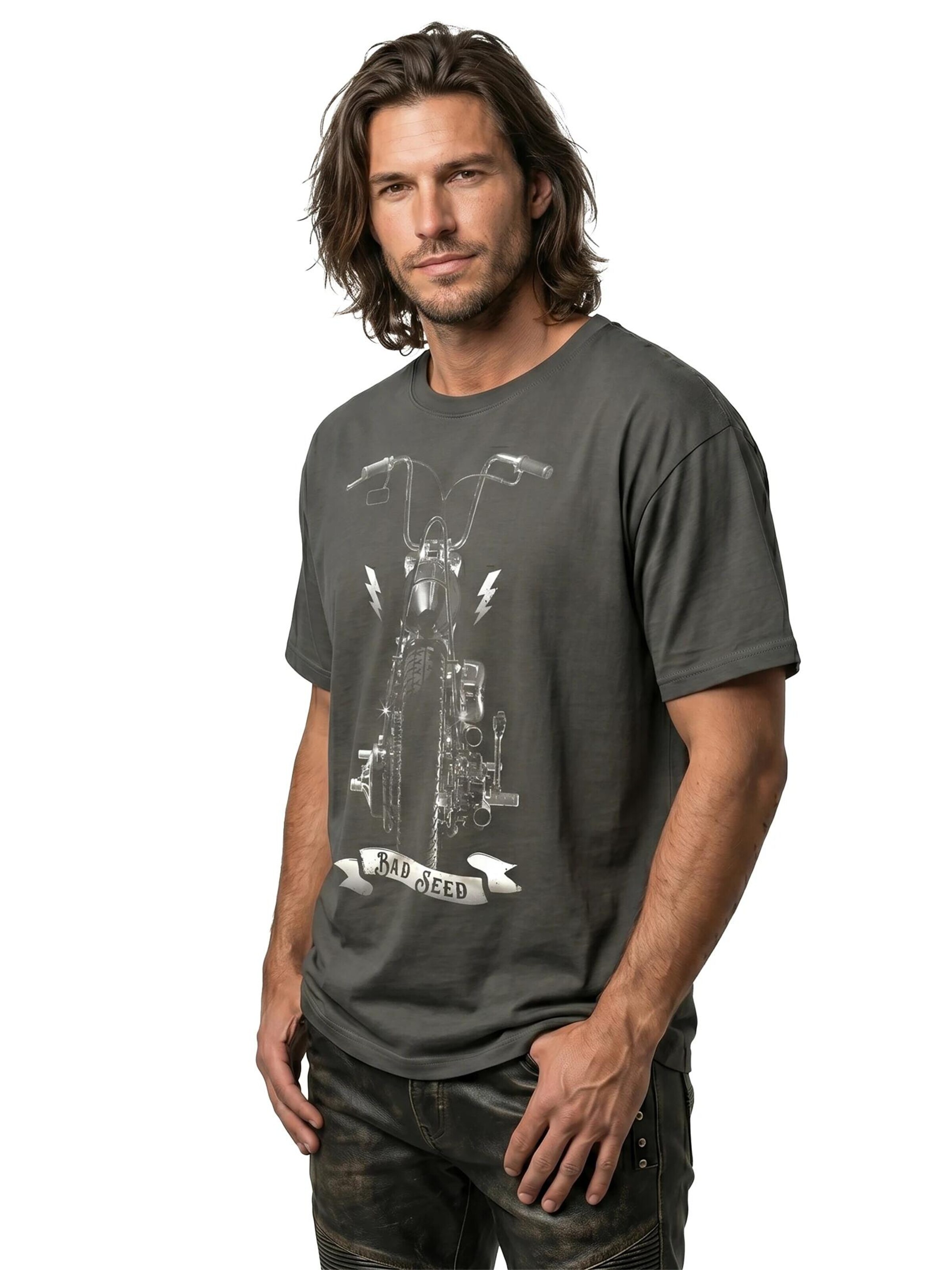 MAKAYA Shirt 'Bad Seed' in Grey