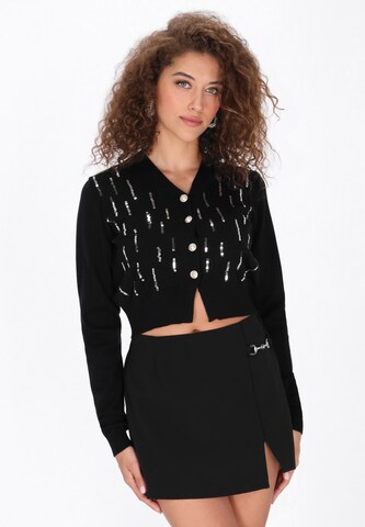 faina Knit cardigan in Black: front