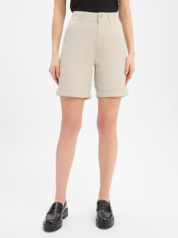 Marie Lund Regular Trousers 'Bermuda' in Beige: front