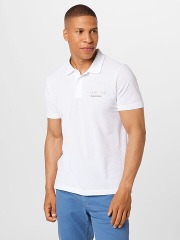 Calvin Klein Poloshirt 'PRIDE LOVE' in Weiß: predná strana