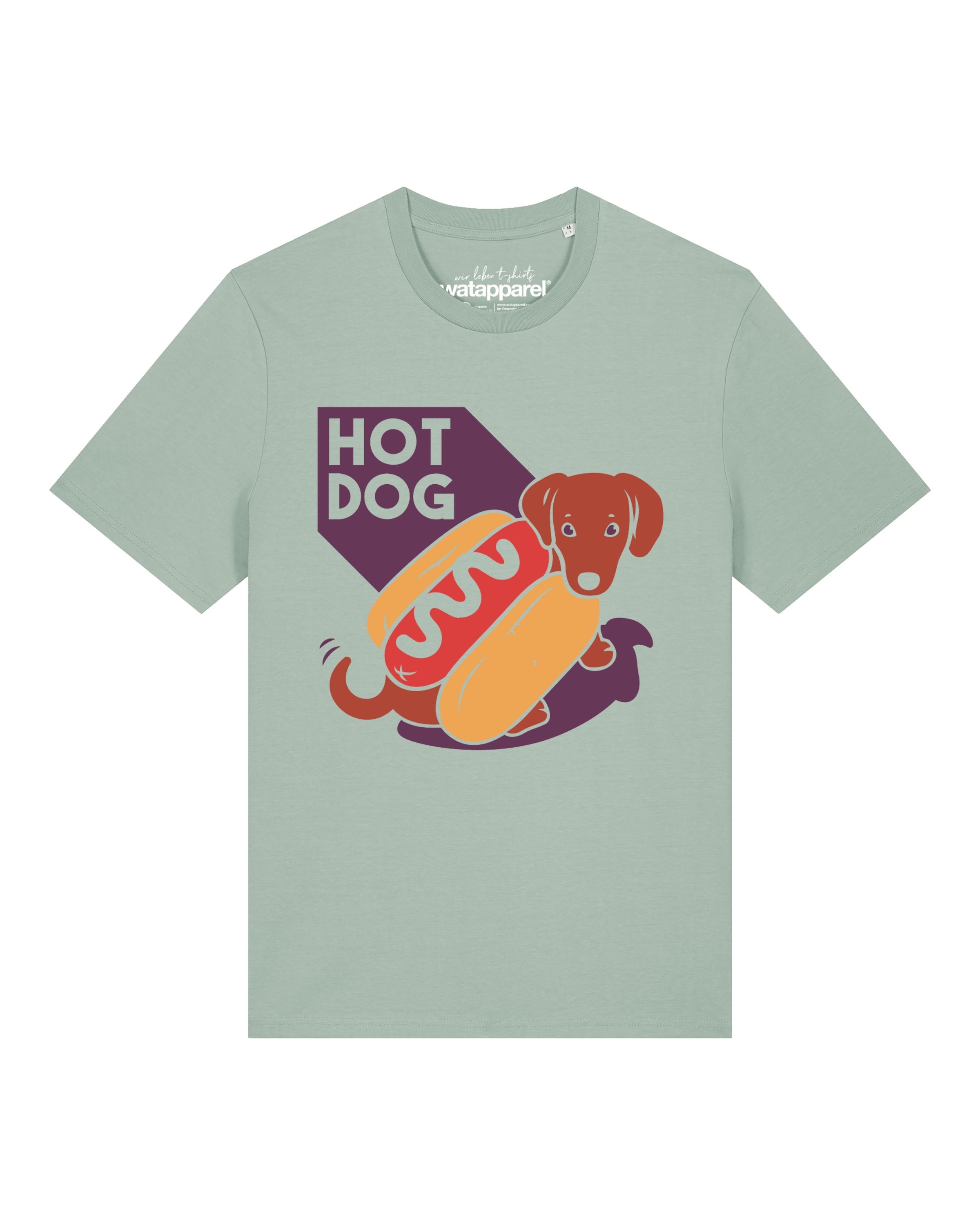 T-Shirt 'Hot Dog' Watapparel en vert : devant