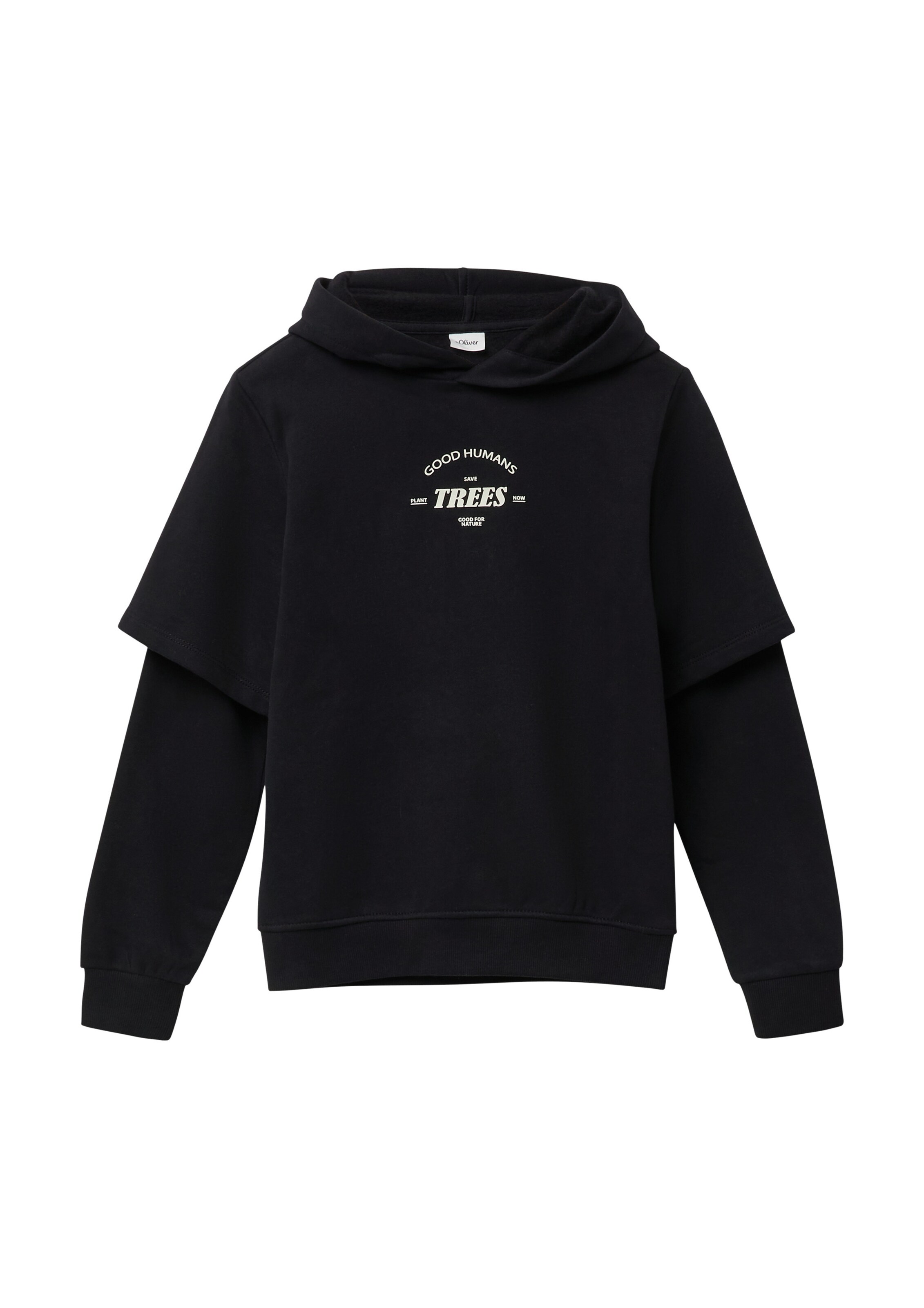 s.Oliver Sweatshirt in Black: front