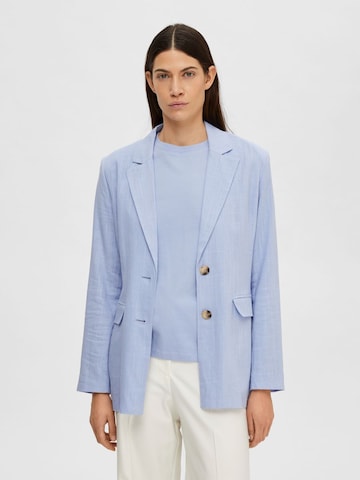 Blazer 'VIVA' SELECTED FEMME en bleu : devant