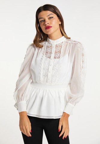 faina - Blusa en blanco: frente