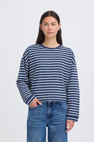 ICHI Sweatshirt 'BASMA ' in Blauw: voorkant