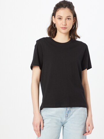 WEEKDAY Shirt 'Essence Standard' in Zwart: voorkant