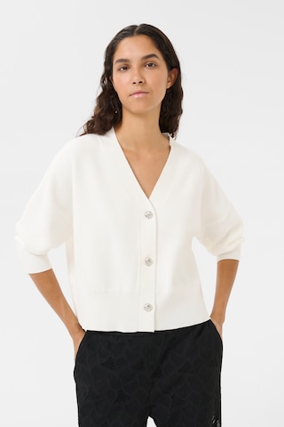 KAREN BY SIMONSEN Knit cardigan 'Antonella' in White: front