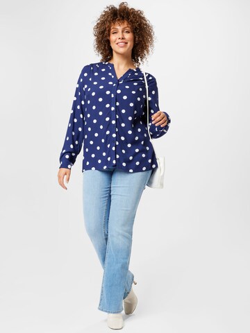 ONLY Carmakoma Blouse 'Anita' in Blauw