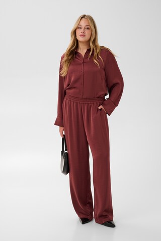 KAFFE CURVE Loose fit Pants in Red