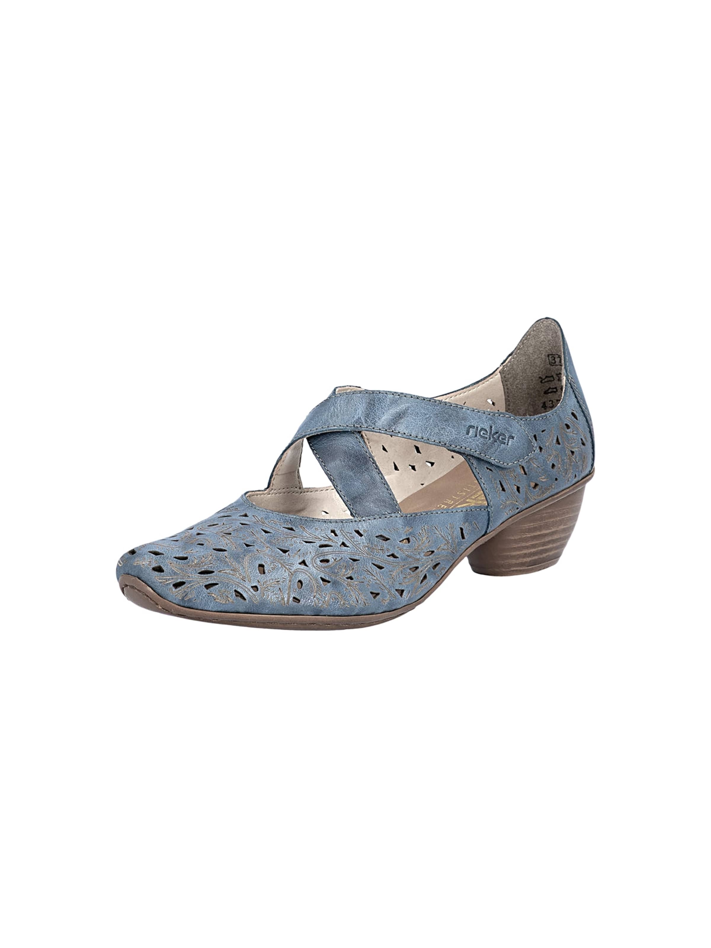 Escarpins Rieker en bleu : devant
