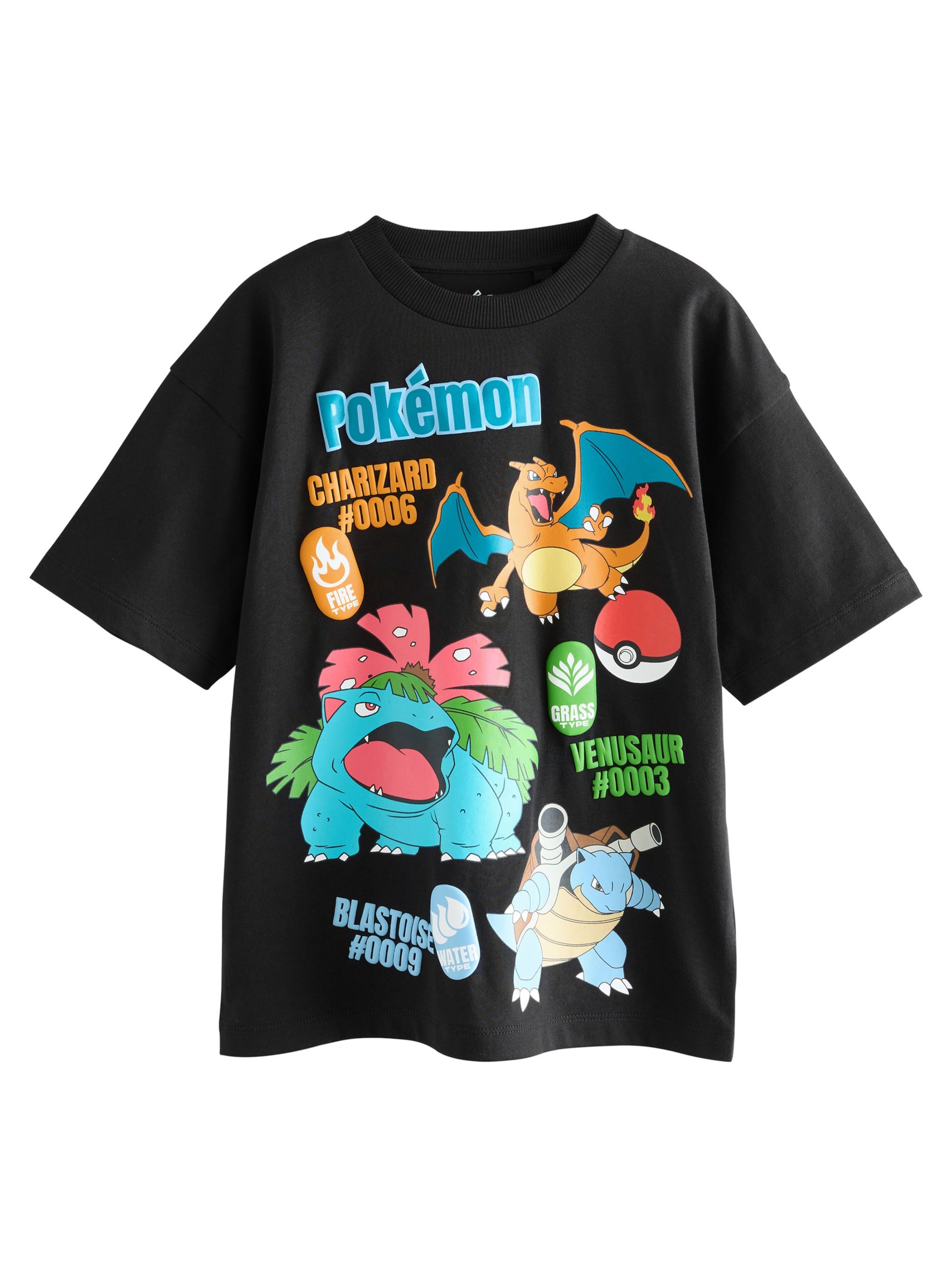Next Shirt 'Pokémon' in Black: front