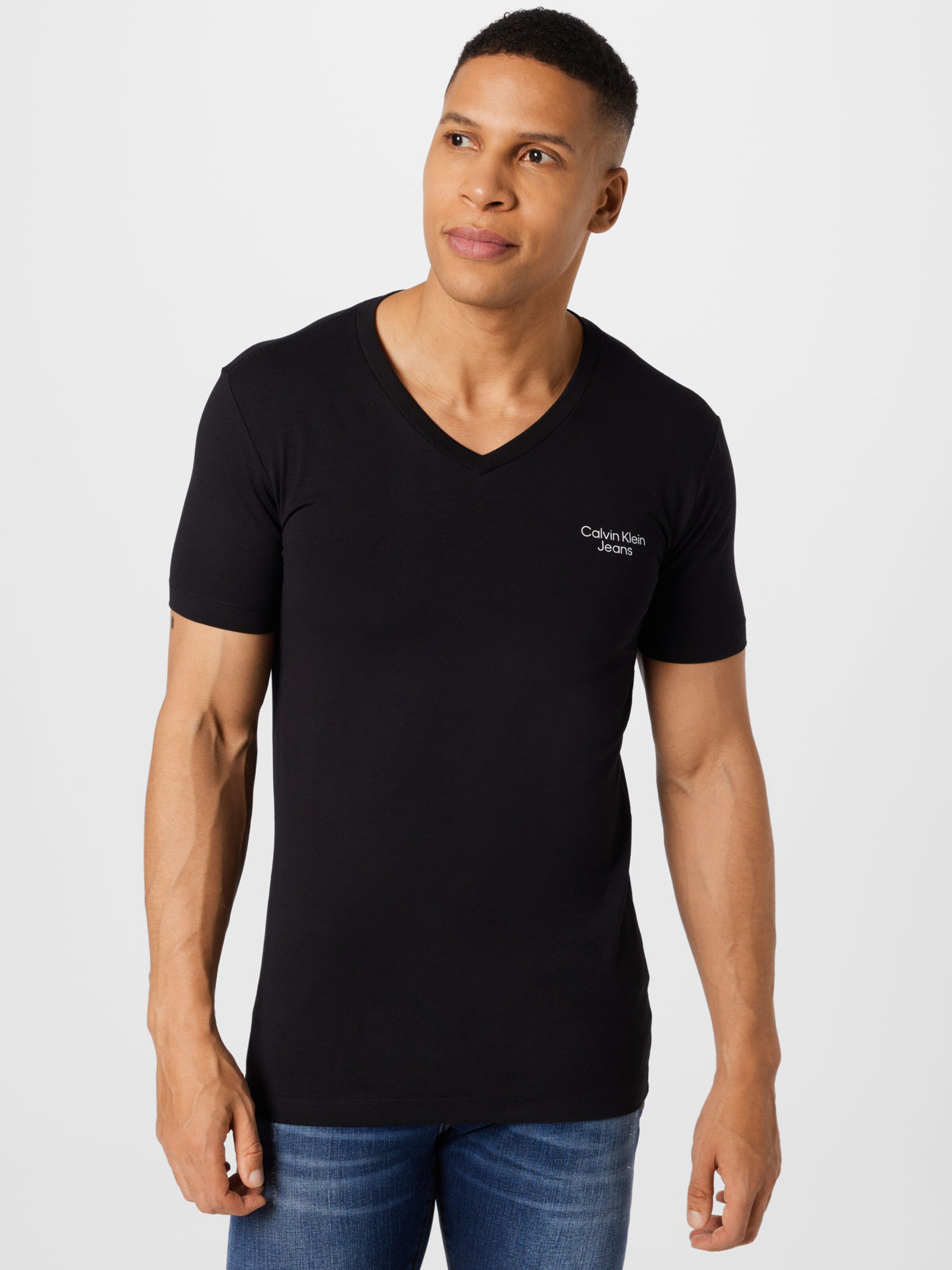 Männer Shirts Calvin Klein Jeans T-Shirt in Schwarz - AM89889 Männer Shirts Calvin Klein Jeans T-Shirt in Schwarz - AM89889