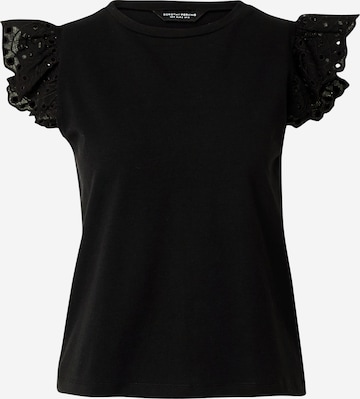 T-shirt 'Frill' Dorothy Perkins en noir : devant