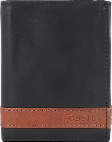 Porte-monnaies 'Quinn' FOSSIL en noir : devant