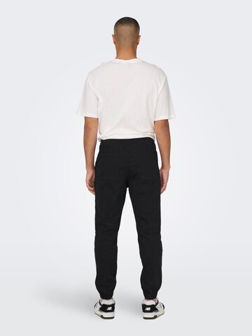 Only & Sons Tapered Broek 'LINUS' in Zwart