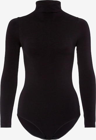 FALKE Bodysuit 'Rich Cotton' in Black: front