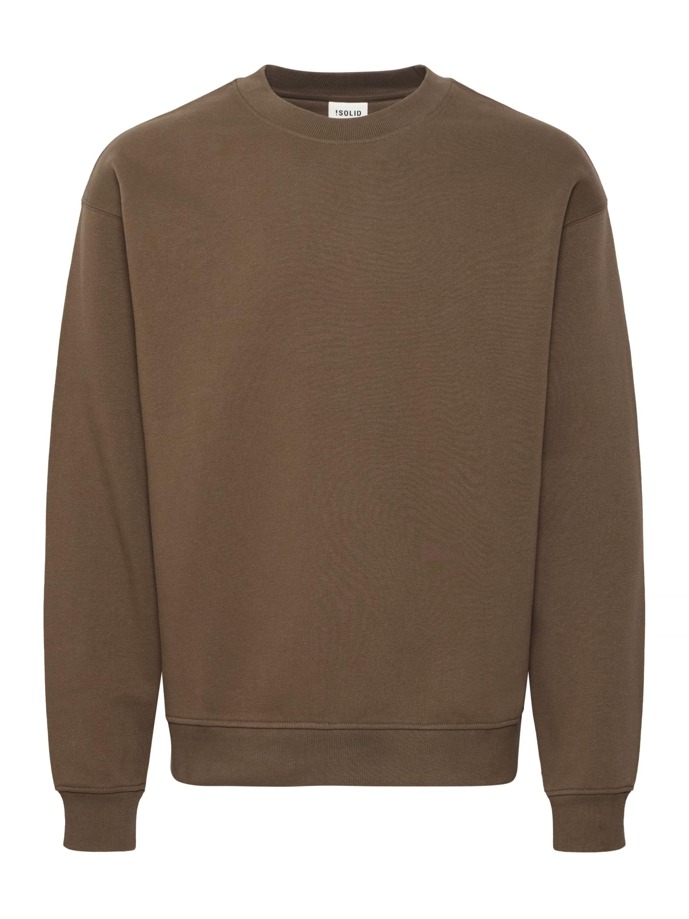 !Solid Sweatshirt 'Lenz' in Braun: Vorderseite