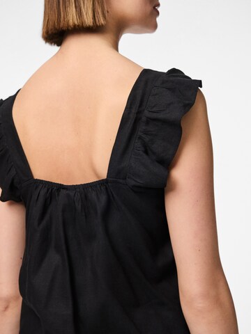 PIECES Bluse i sort