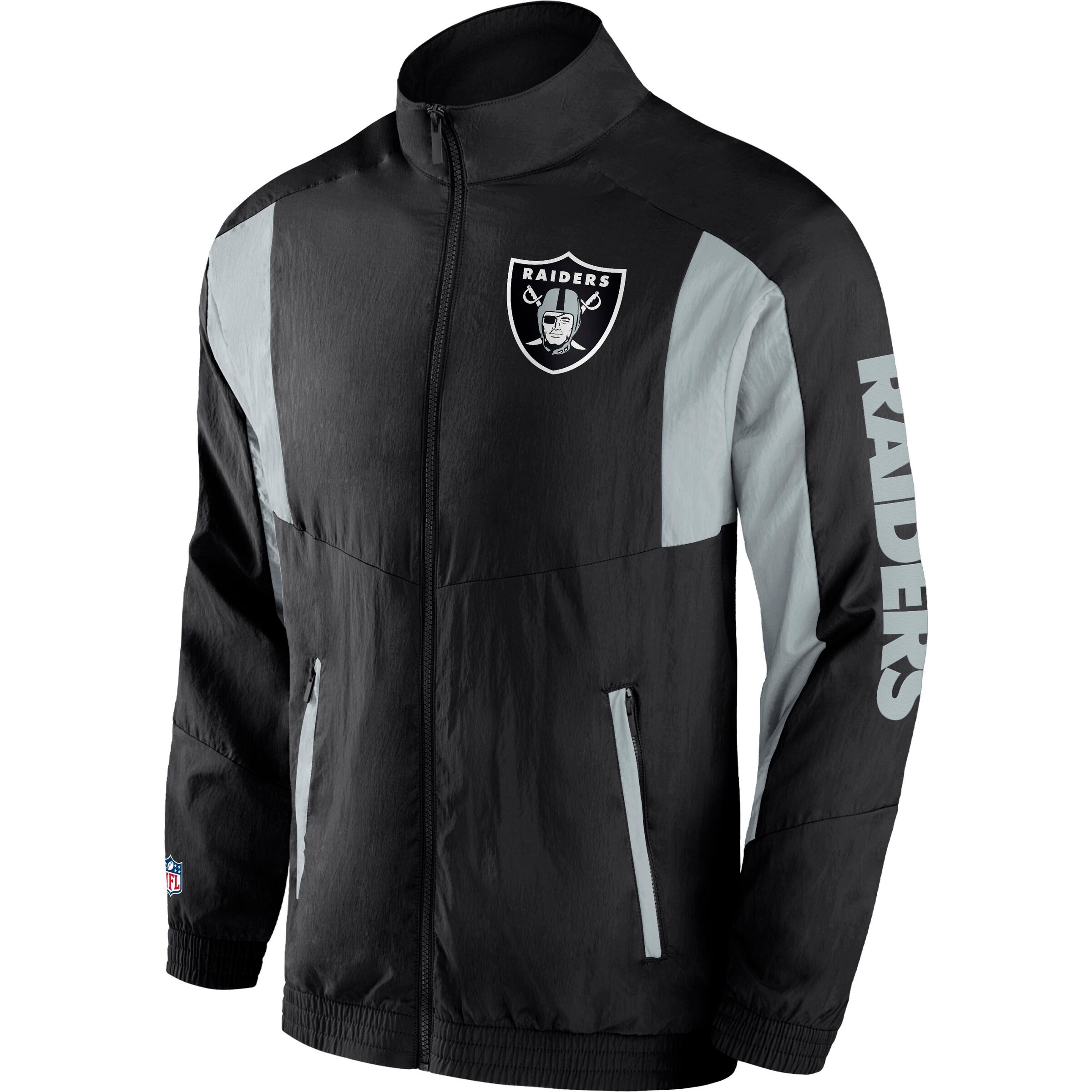 Fanatics Trainingsjacke 'Las Vegas Raiders' in Schwarz: Vorderseite