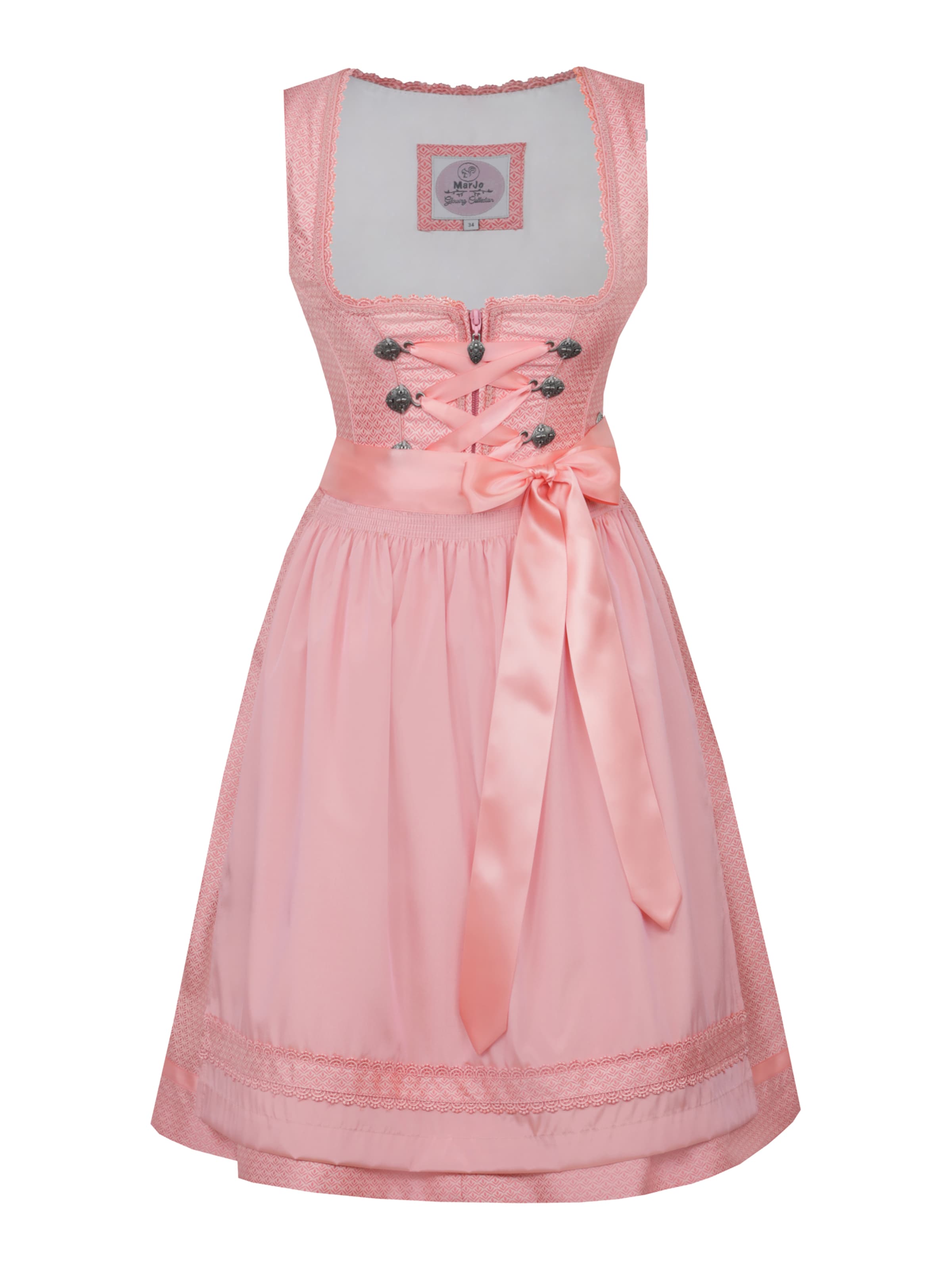MARJO Dirndl 'Steinach' in Pink: Vorderseite