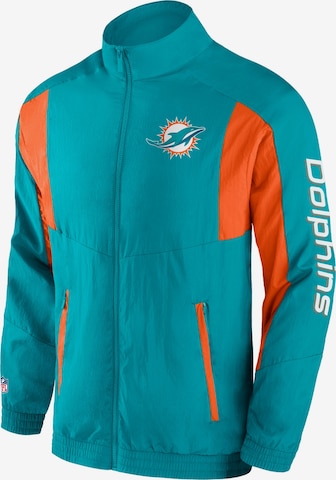 Fanatics Sportjacke 'Miami Dolphins Woven Track NFL Jacket' in Blau: Vorderseite