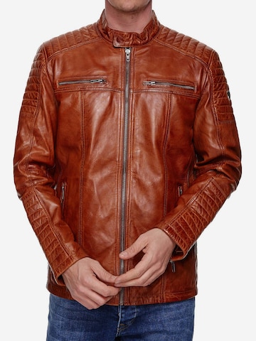 Tazzio Between-Season Jacket '19709' in Brown: front