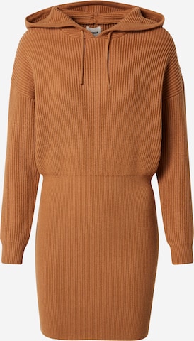 ABOUT YOU x Laura Giurcanu Knitted dress 'Paulina' in Brown: front