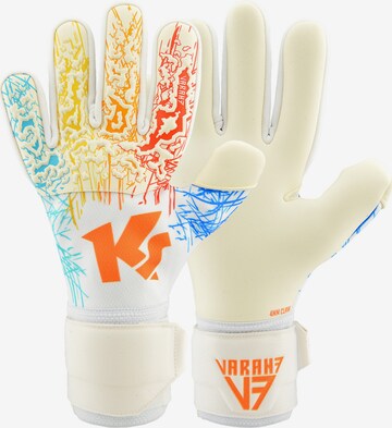 KEEPERsport Athletic Gloves in White: front