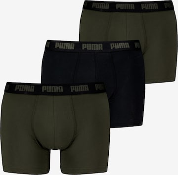 PUMA - Calzoncillo boxer en verde: frente