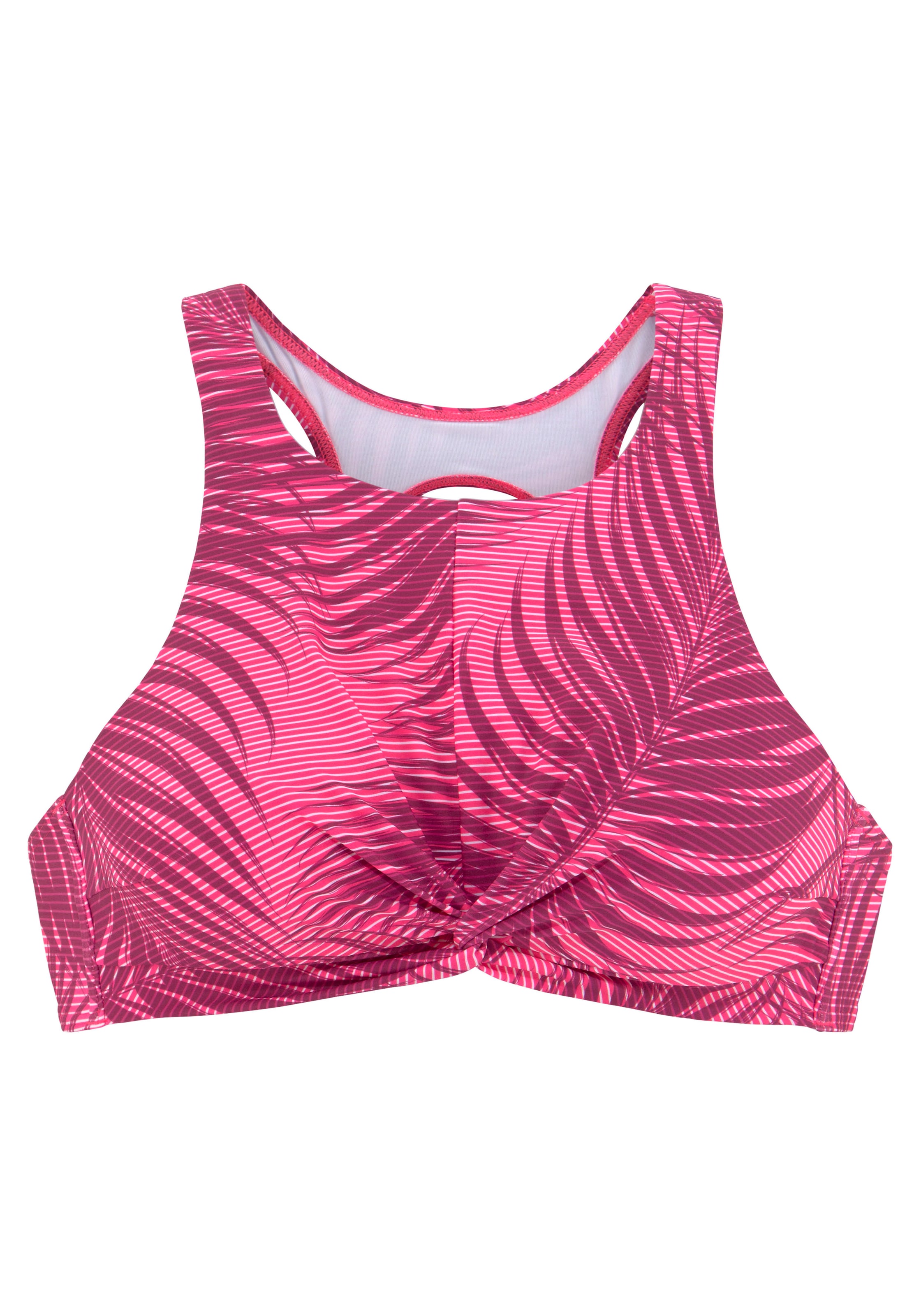 LASCANA ACTIVE Bustier Sportbikinitop in Pink: Vorderseite