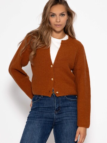 SASSYCLASSY Oversizestrickjacke in Braun