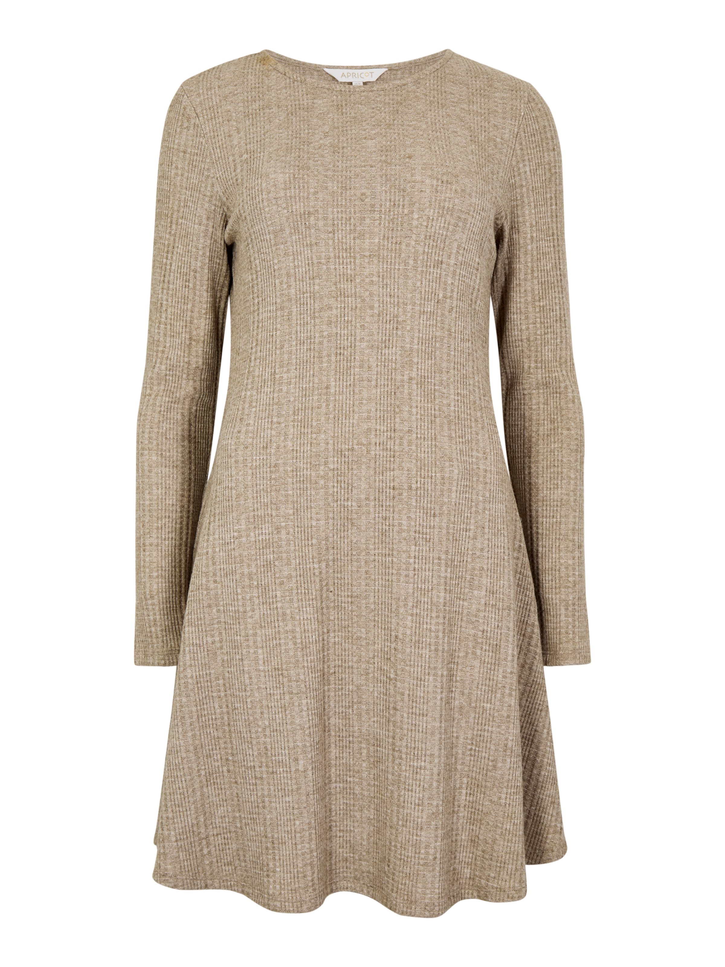 Apricot Strickkleid in Grau: Vorderseite