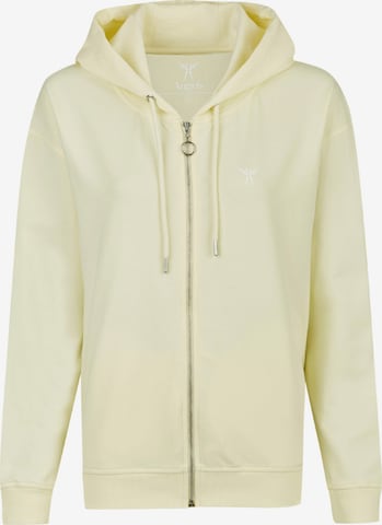 Angels Athletic Zip-Up Hoodie in Yellow: front