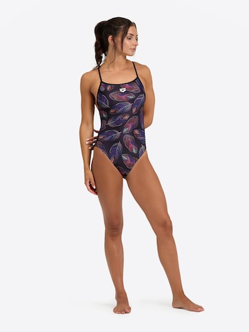 ARENABustier Sportski kupaći kostim 'FALLING LEAVES' - miks boja boja