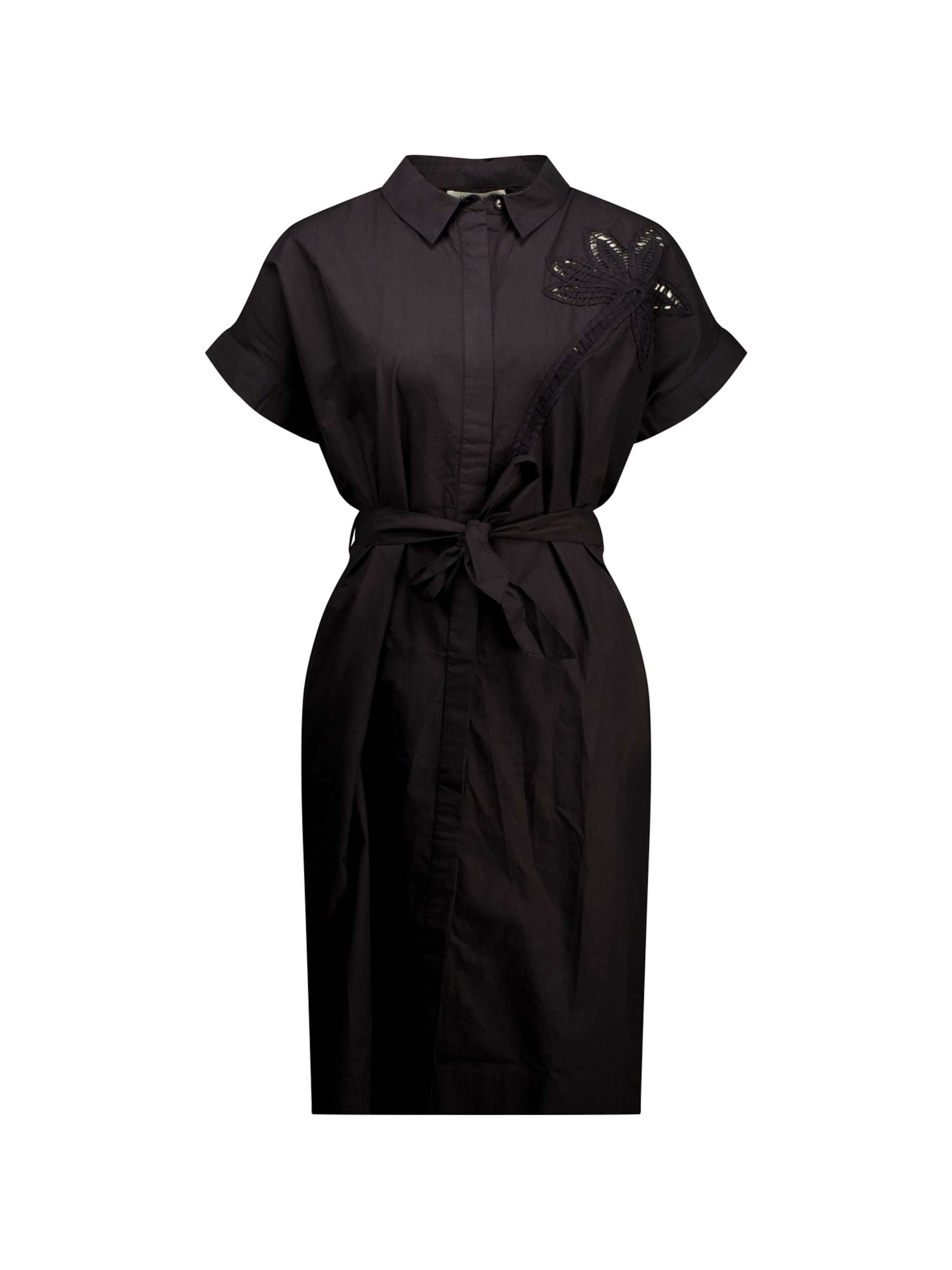 Robe-chemise 'Zohina' Deeluxe en noir : devant