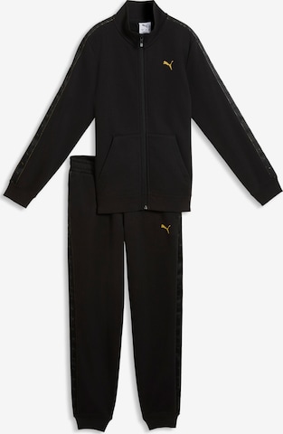 PUMA Jogginganzug in Schwarz: Vorderseite