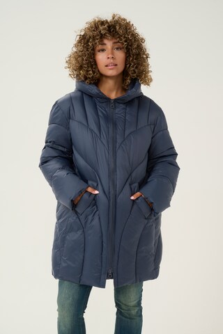 Cream Winter jacket 'Luffu' in Blue: front