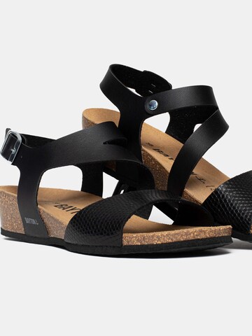 Bayton Sandalen met riem 'Reus' in Zwart