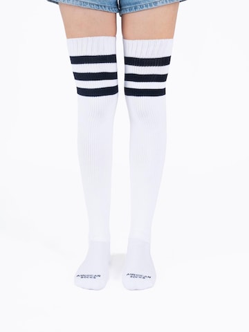 American Socks Overknee socks 'Old School' in White
